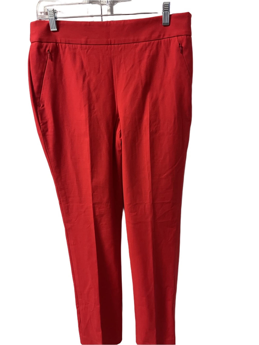 Per Se by Carlisle Christy Red Slim Cotton Stretch Blend Pants Sz 8